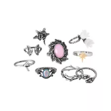 Multi-Pack Cottagecore Fairy Assorted Rings - 9 Pack at Spencer's