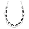 Black and Silver-Tone Heart O-Ring 2-Row Wallet Chain at Spencer's