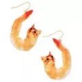 Shrimp Cat Dangle Earrings at Spencer's