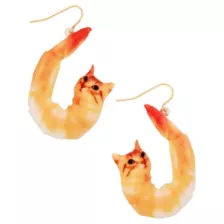 Shrimp Cat Dangle Earrings at Spencer's