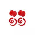 Red Faux Plugs and Spiral Faux Tapers 2 Pair - 18 Gauge at Spencer's