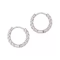 Silver-Tone Braided Rope Huggie Hoop Earrings – 20 Gauge at Spencer's