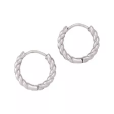 Silver-Tone Braided Rope Huggie Hoop Earrings – 20 Gauge at Spencer's