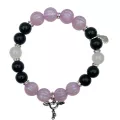 Black and Purple Heart Lock and Key Magnetic Long Distance Bracelets - 2 Pack at Spencer's