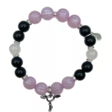 Black and Purple Heart Lock and Key Magnetic Long Distance Bracelets - 2 Pack at Spencer's