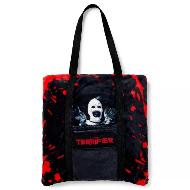 Terrifier Blood Splatter Fleece Blanket and Plush Tote at Spencer's