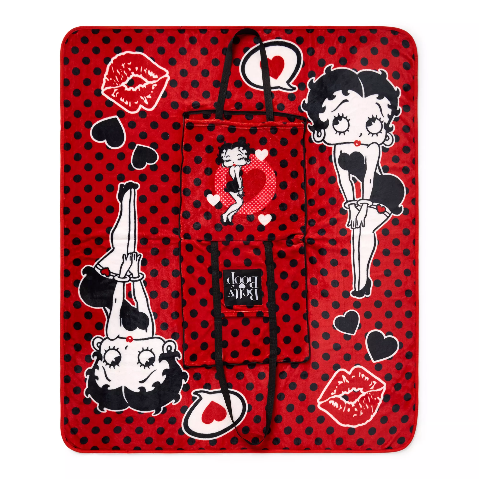 Betty Boop Polka Dot Tote Throw Blanket at Spencer's