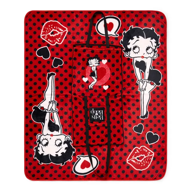 Betty Boop Polka Dot Tote Throw Blanket at Spencer's