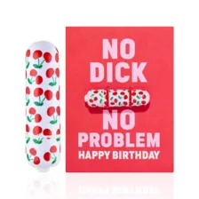 No Dick No Problem Cherry Bullet Vibrator Birthday Card at Spencer's