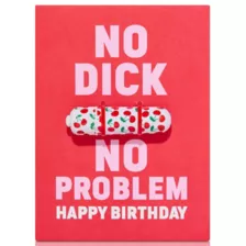 No Dick No Problem Cherry Bullet Vibrator Birthday Card at Spencer's