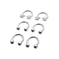 Multi-Pack CZ Star Basic Horseshoe Rings 3 Pair - 14 Gauge at Spencer's