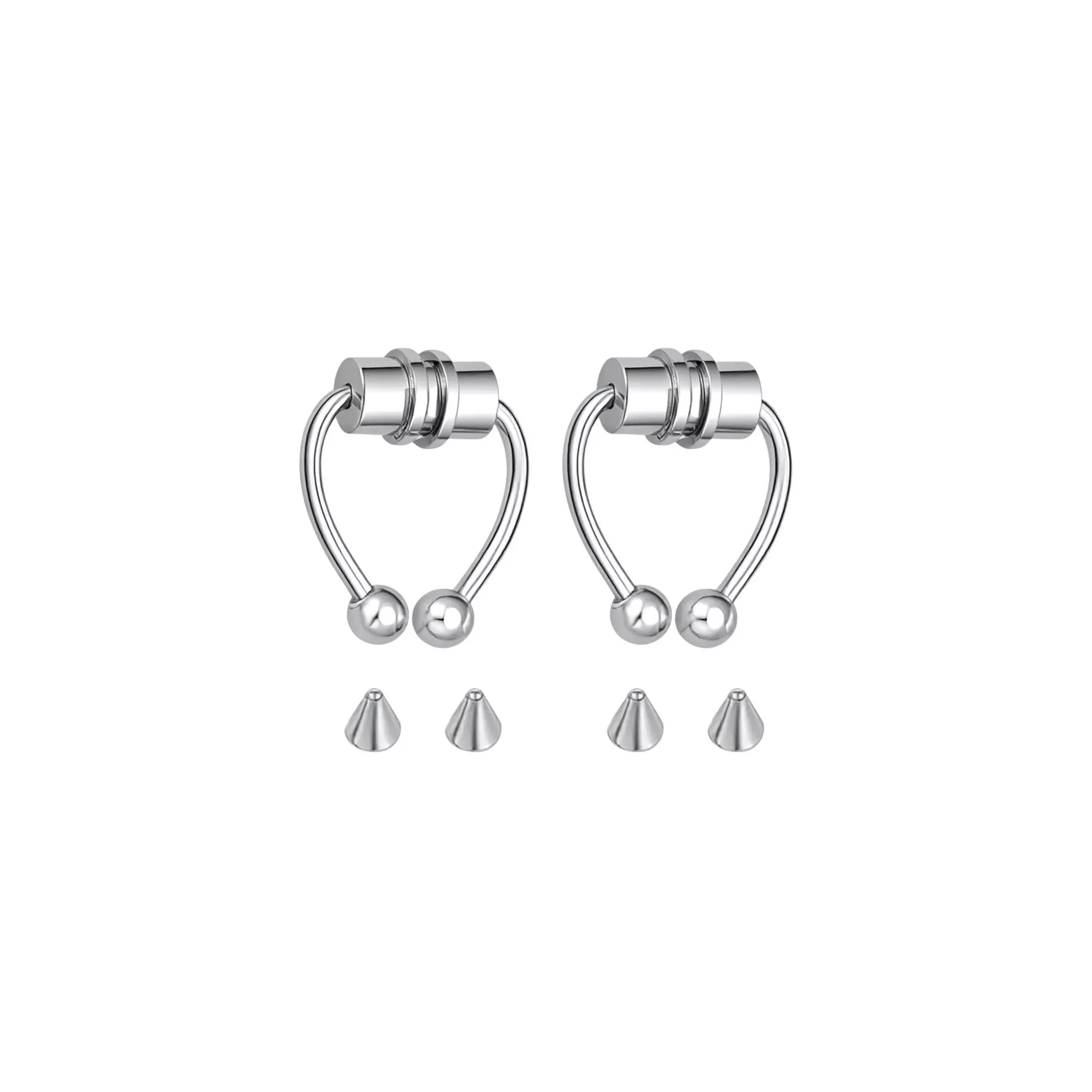 Multi-Pack Ball and Spike Magnetic Fake Horseshoe Rings - 2 Pack at Spencer's