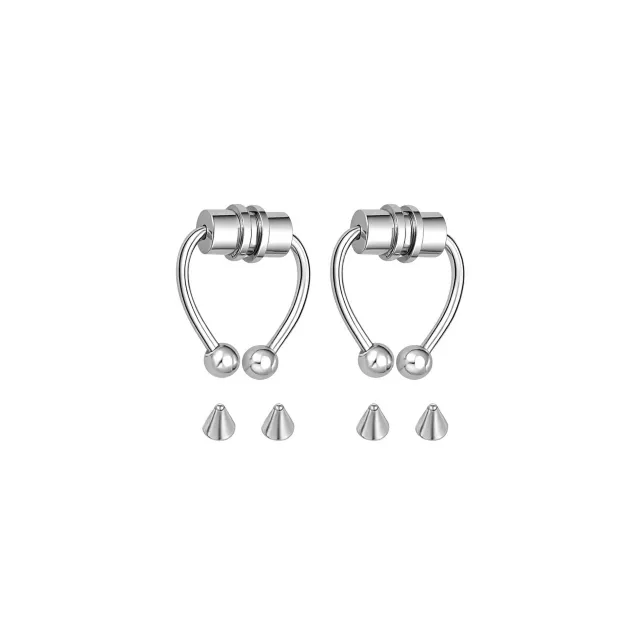 Multi-Pack Ball and Spike Magnetic Fake Horseshoe Rings - 2 Pack at Spencer's