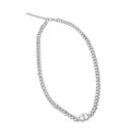 Silver-Tone Curved Link Bottle Cap Chain Necklace at Spencer's