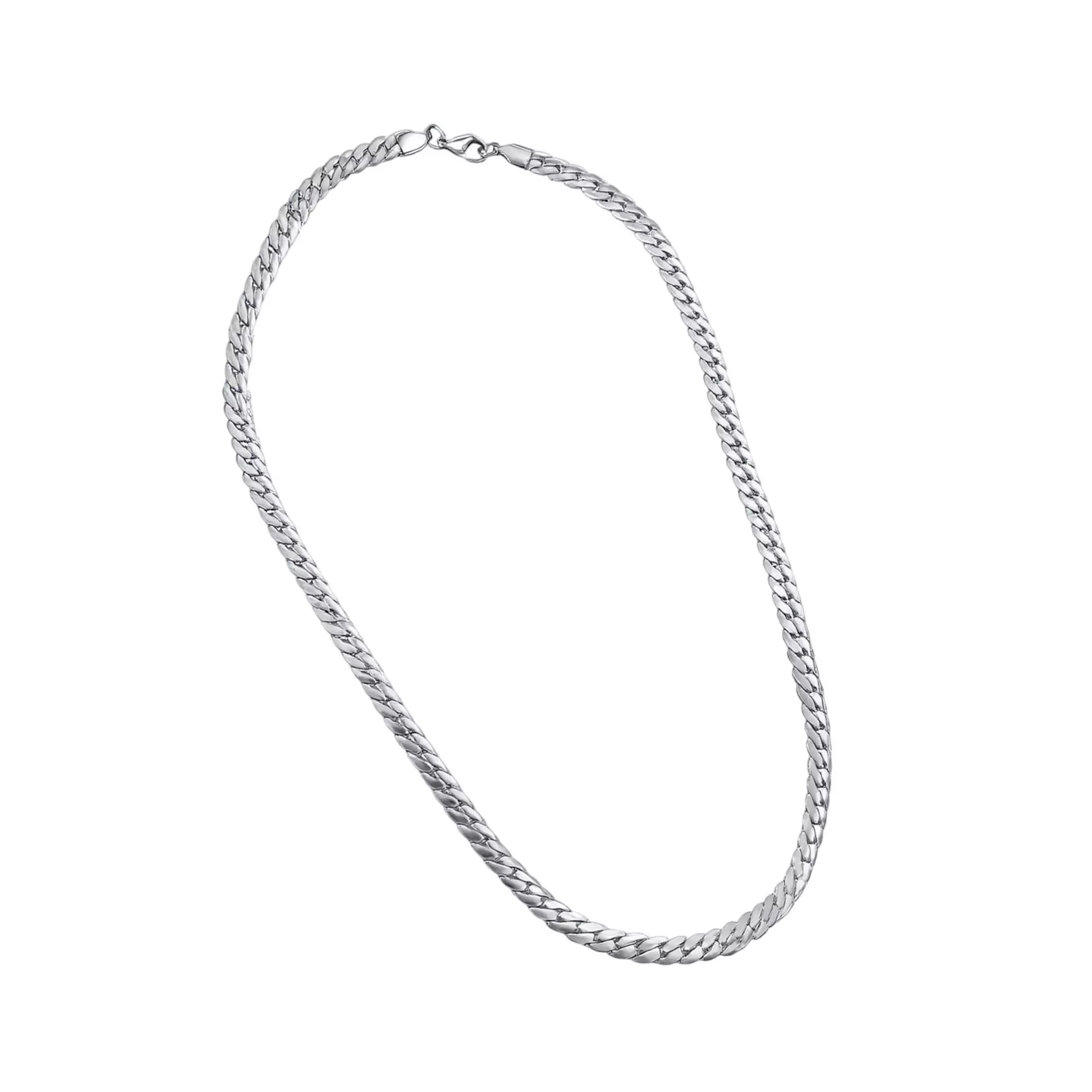 Silver-Tone Box Chain Link Necklace