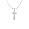 Silver-Tone Cross Pendant Rope Chain Necklace at Spencer's