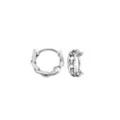 Chain Link Silver-Tone Huggie Hoop Earrings - 18 Gauge at Spencer's