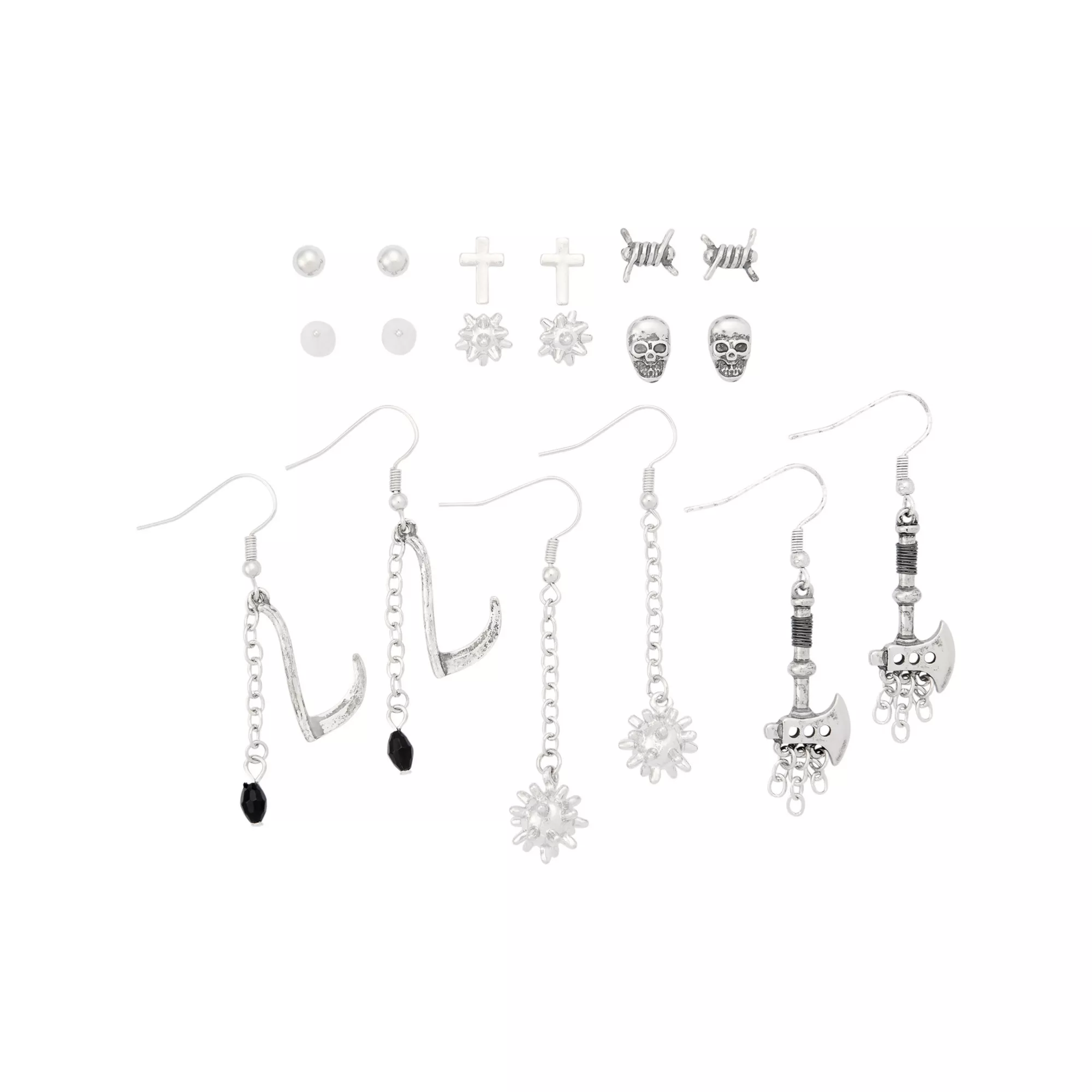 Multi-Pack Mixed Weapon Earrings - 9 Pair