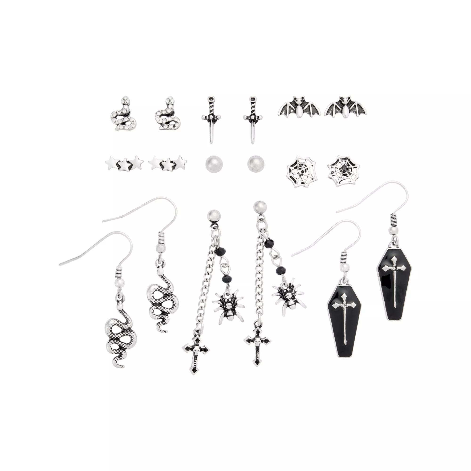 Multi-Pack Gothic Couture Earrings - 9 Pack