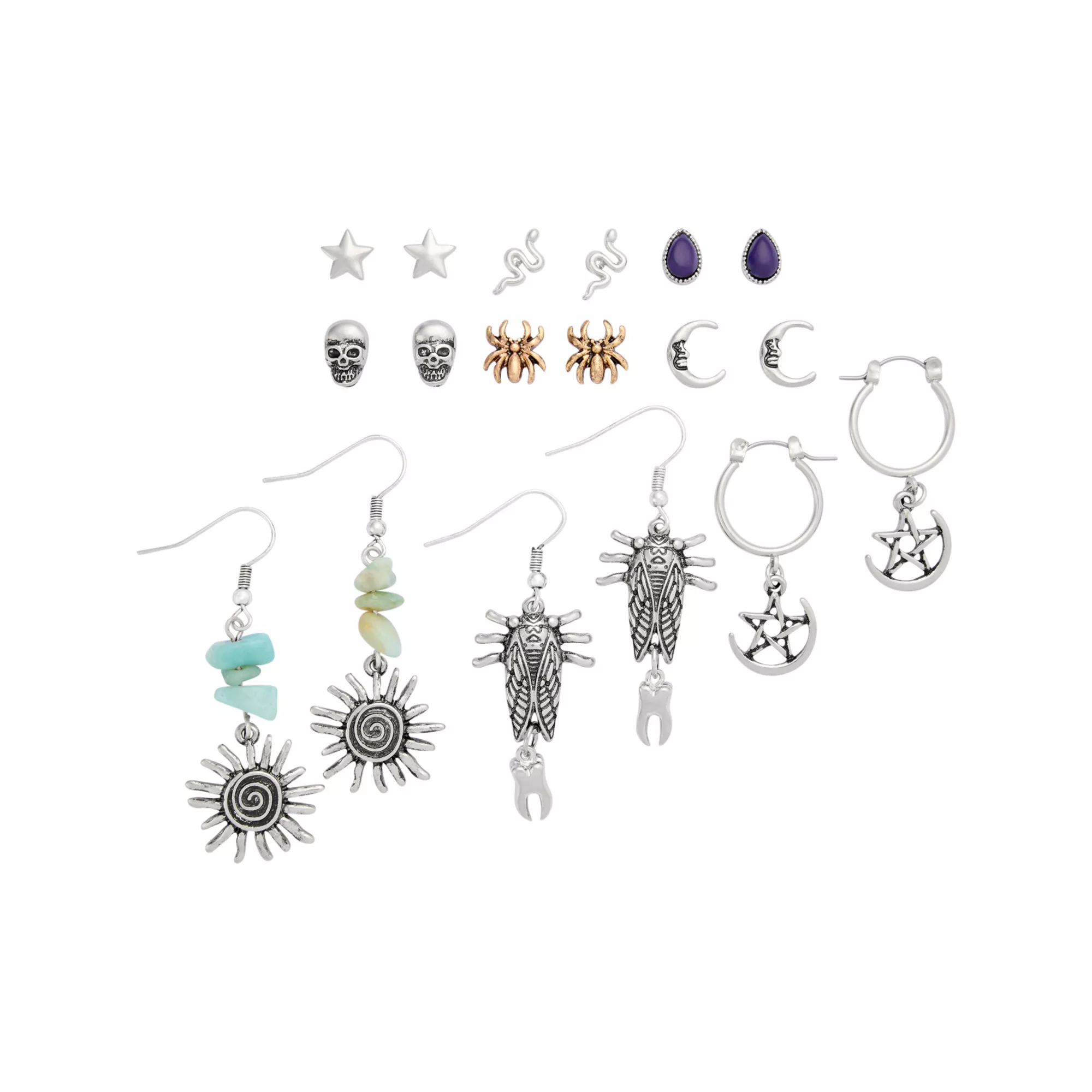 Multi-Pack Witchy Whimsigoth Earrings - 9 Pack
