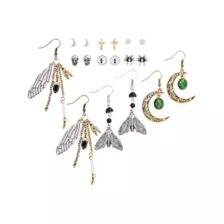 Multi-Pack Gothic Celestial Bug Earrings - 9 Pack at Spencer's