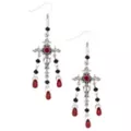 Ornate Gothic Cross Drip Dangle Earrings at Spencer's