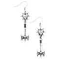 Spiked Heart Axe Dangle Earrings at Spencer's