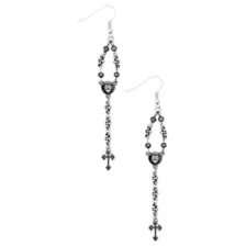 Rosary Dangle Earrings at Spencer's