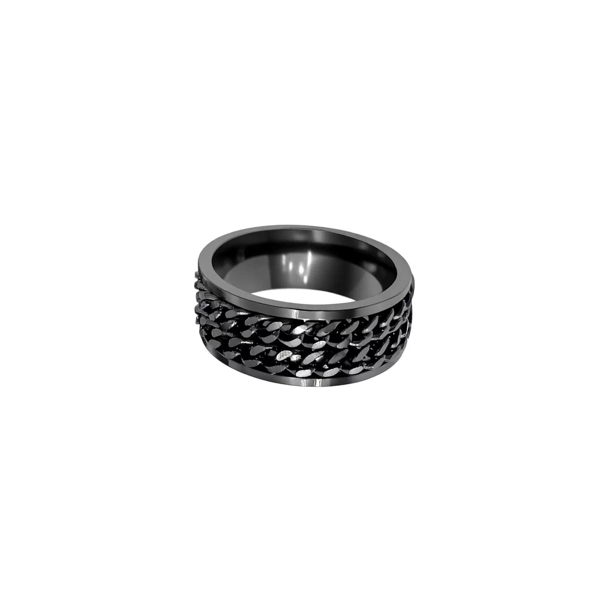 Double Chain Black Ring