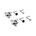 Multi-Pack Black Skull Spike Titanium L-Bend Nose Rings 6 Pack - 20 Gauge at Spencer's