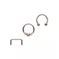 Multi-Pack ASTM F-136 Titanium Septum Rings with Retainer 4 Pack - 16 Gauge at Spencer's