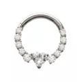 ASTM F-136 Titanium CZ Heart V-Shape Clicker Septum Ring - 16 Gauge at Spencer's