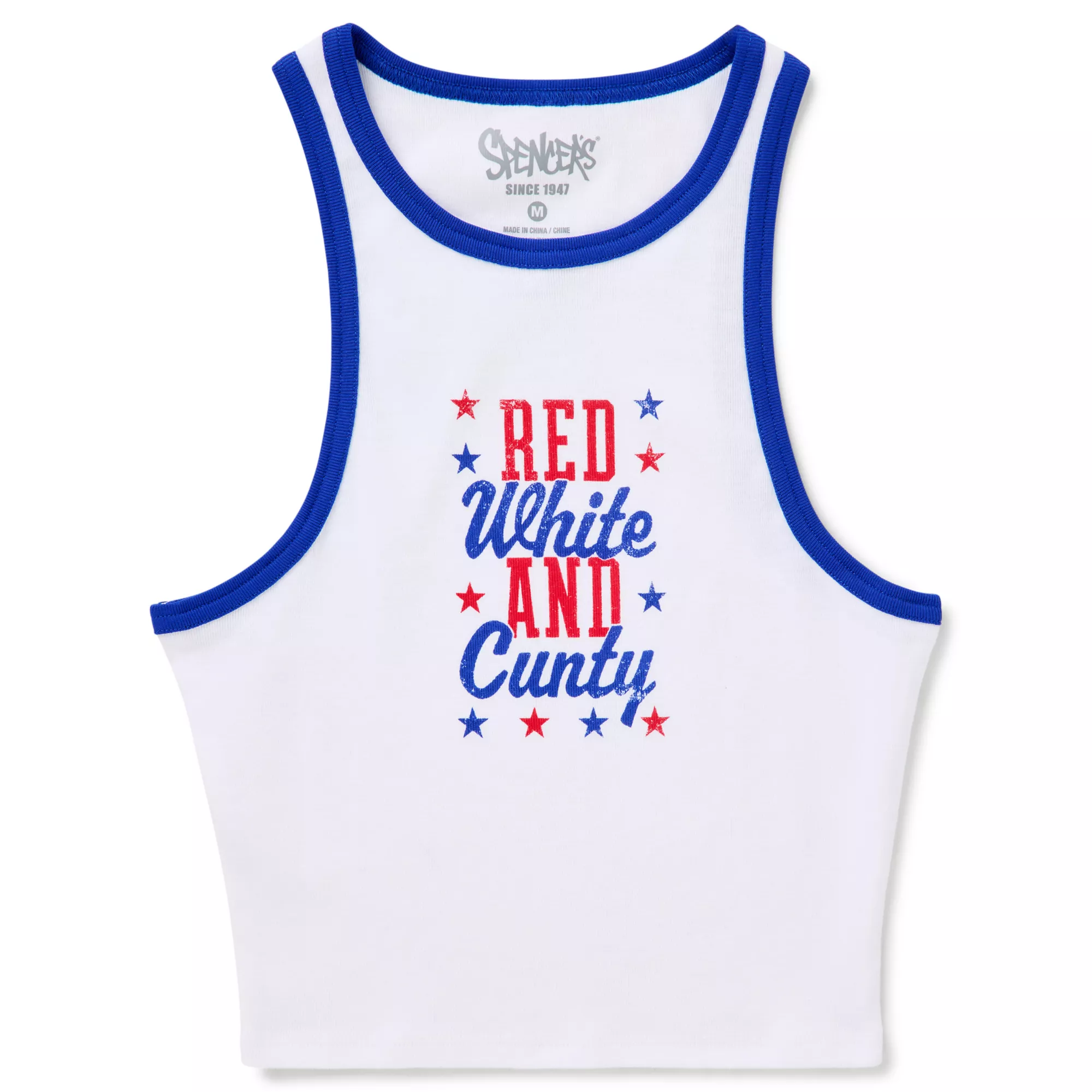 Red White and Cunty Tank Top at Spencer's