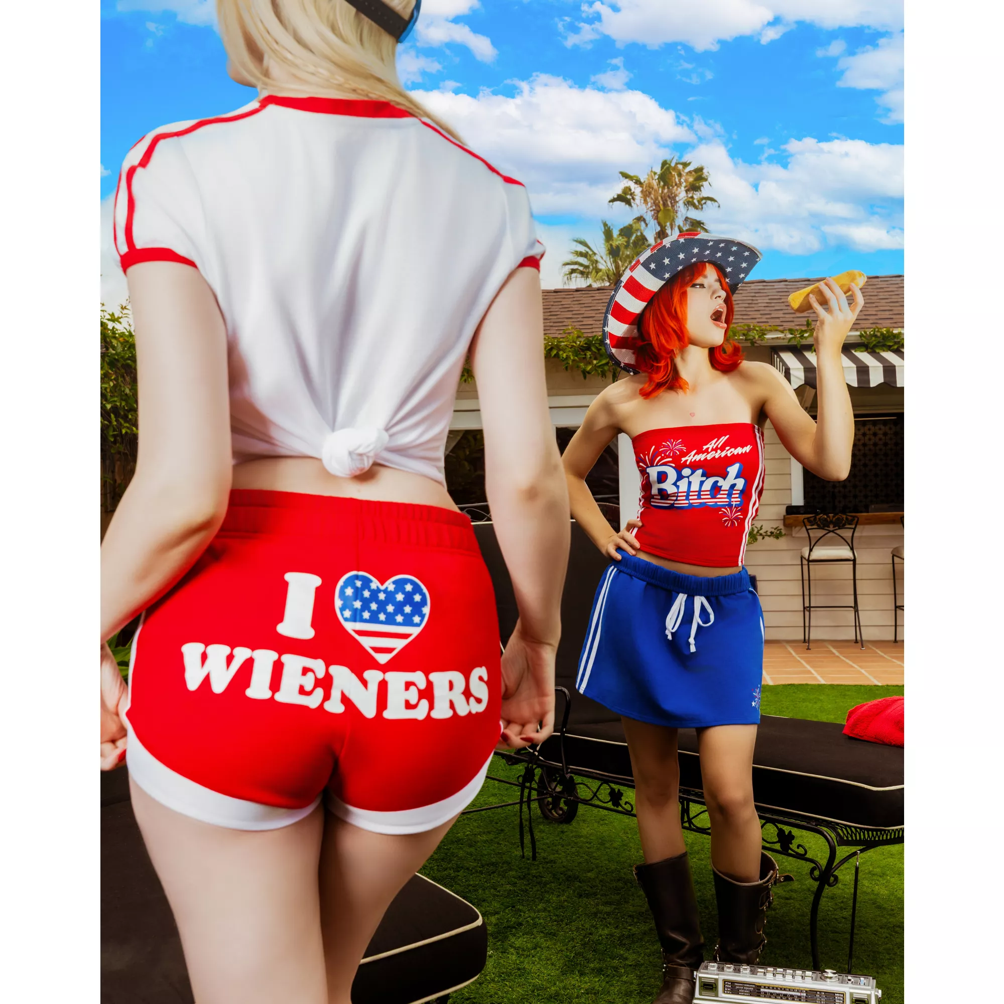I Heart Wieners Booty Shorts