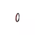 Black Titanium Red Pavé Hinged Hoop Ring - 20 Gauge at Spencer's