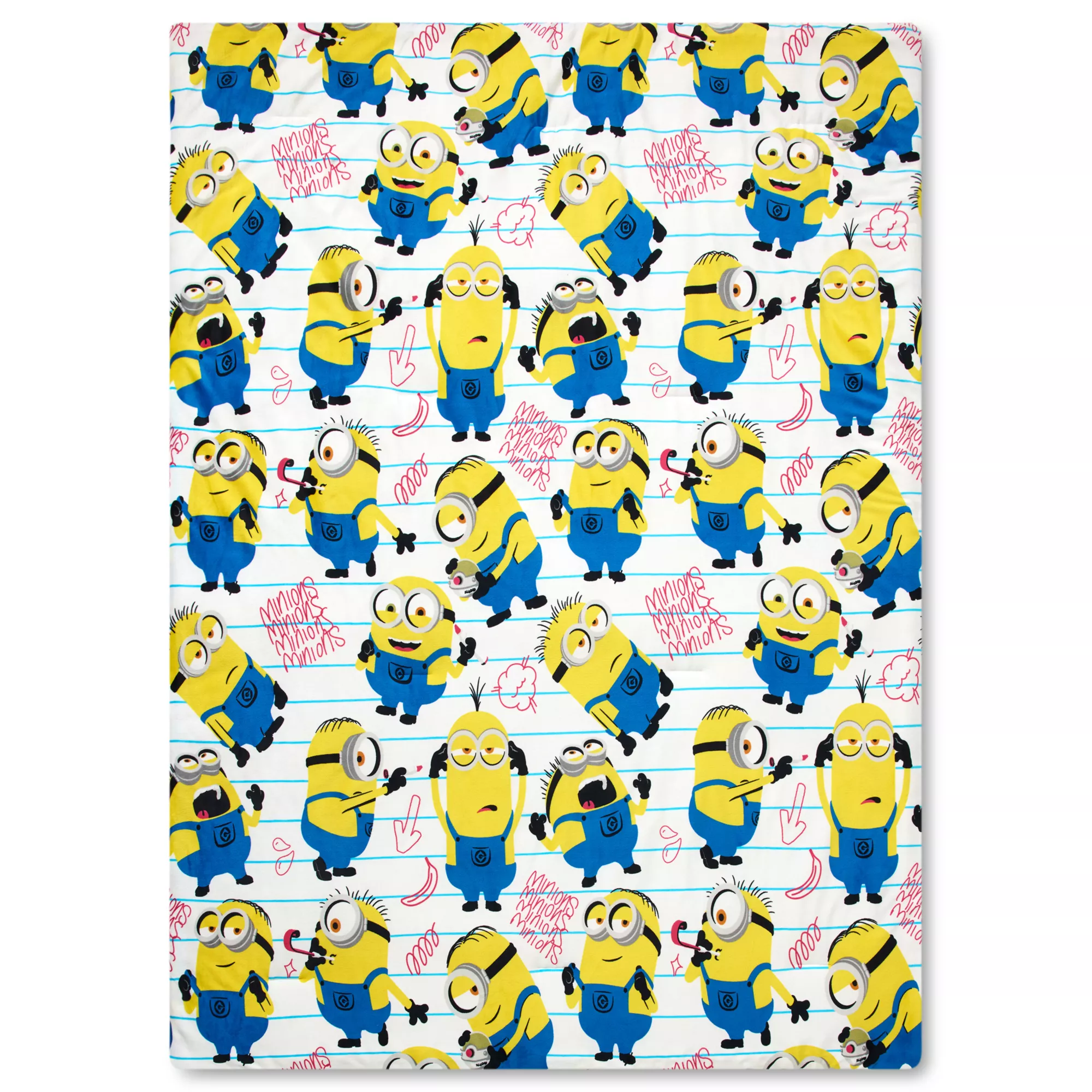 Minions Marker Doodle Reversible Fleece Blanket at Spencer's