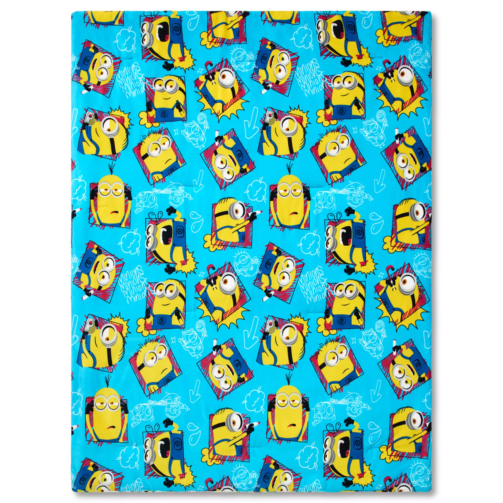Minions Marker Doodle Reversible Fleece Blanket at Spencer's