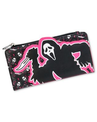 Ghost Face Black and Pink Zip Wallet