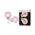Pink Heavy-Duty Furry Handcuffs - Pleasure Bound at Spencer's