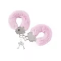 Pink Heavy-Duty Furry Handcuffs - Pleasure Bound at Spencer's