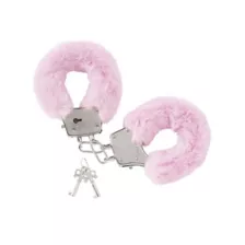 Pink Heavy-Duty Furry Handcuffs - Pleasure Bound at Spencer's