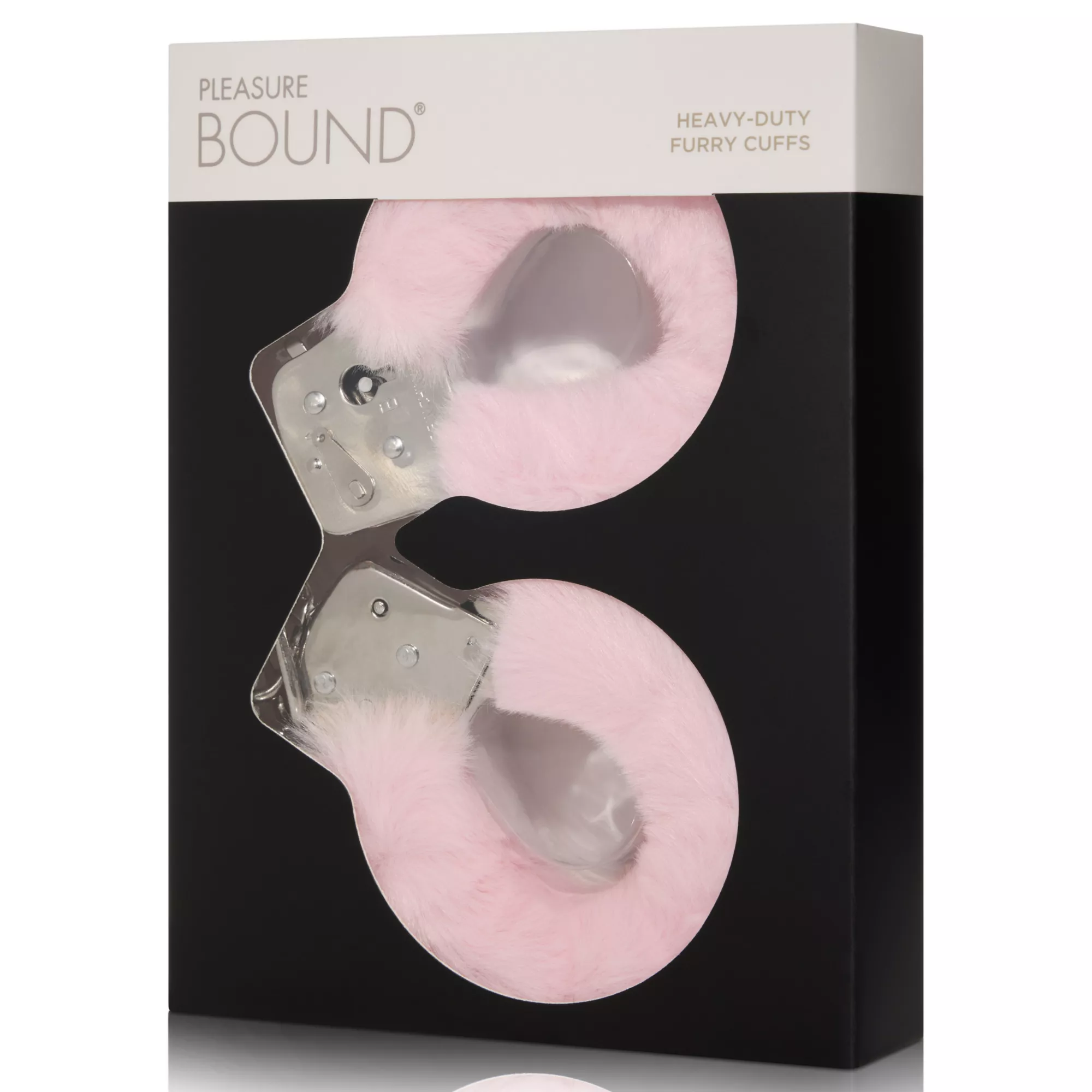 Pink Heavy-Duty Furry Handcuffs - Pleasure Bound at Spencer's