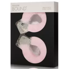 Pink Heavy-Duty Furry Handcuffs - Pleasure Bound at Spencer's