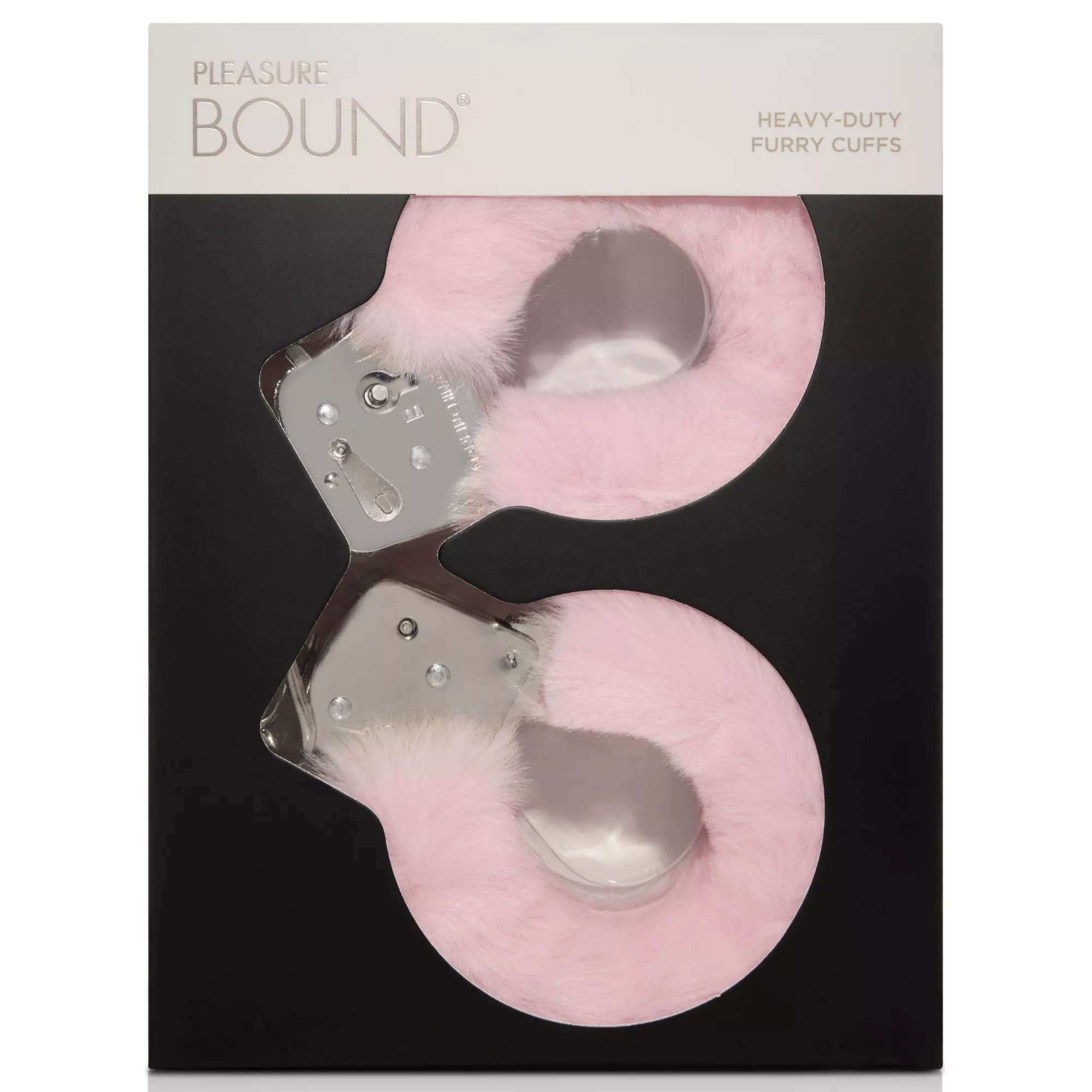 Pink Heavy-Duty Furry Handcuffs - Pleasure Bound at Spencer's