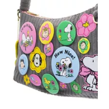 Whatever! Makes You Happy Peanuts Patch Pin Baguette Handbag at Spencer's