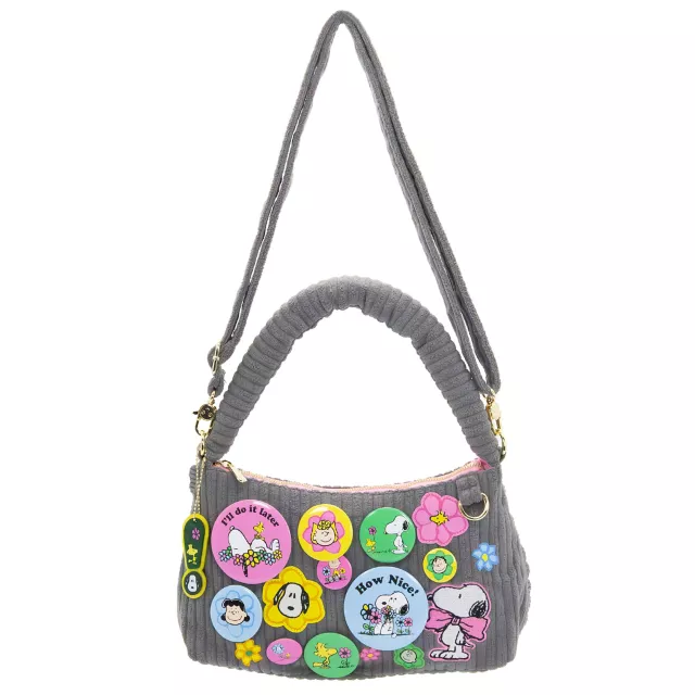 Whatever! Makes You Happy Peanuts Patch Pin Baguette Handbag at Spencer's