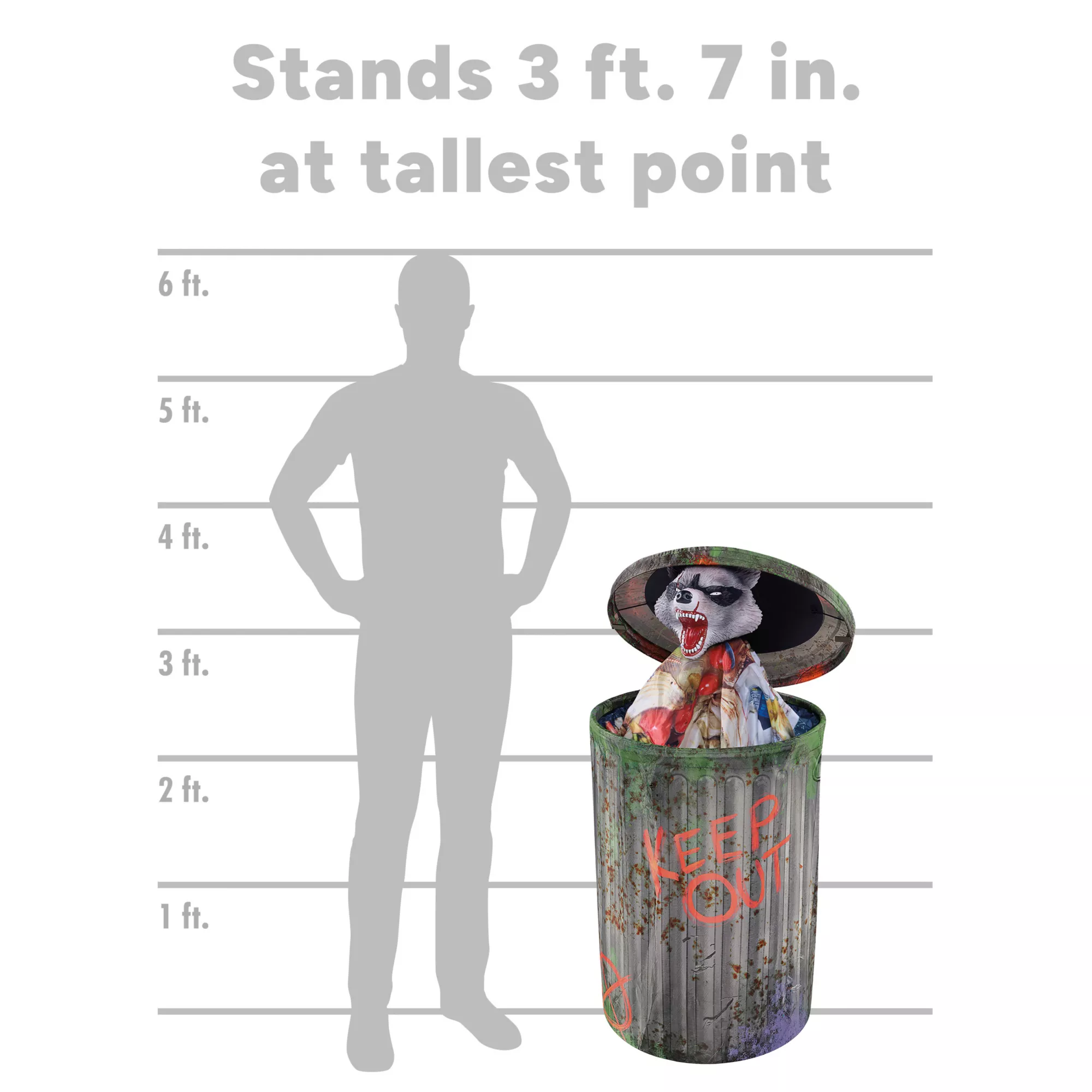 3 Ft 7 In Trash Bandit Animatronic