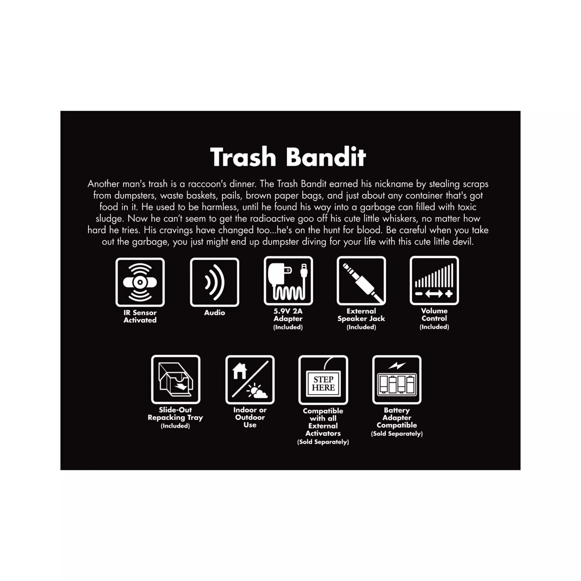 3 Ft 7 In Trash Bandit Animatronic