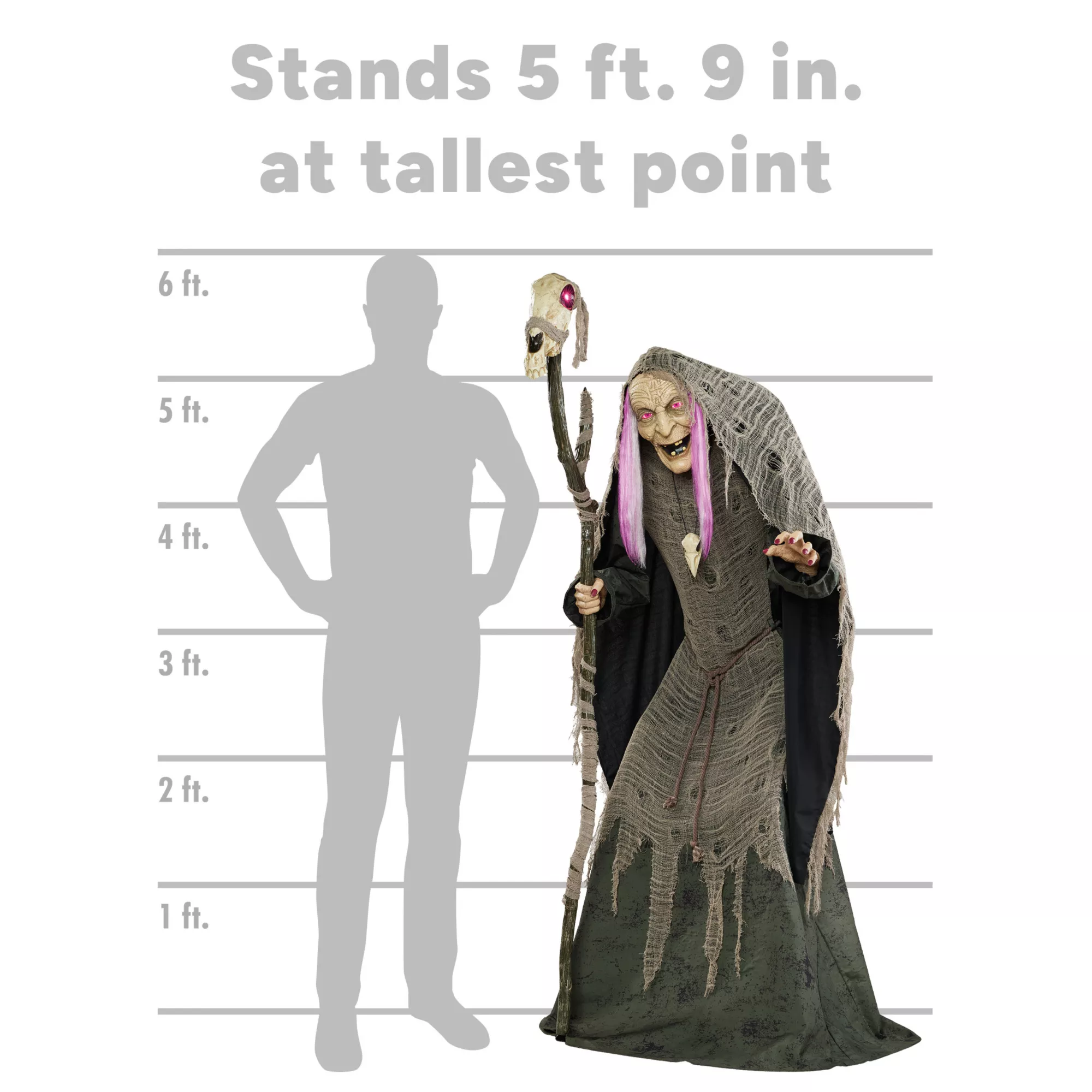 5 Ft 9 In Willow Witch Animatronic at Spirit Halloween
