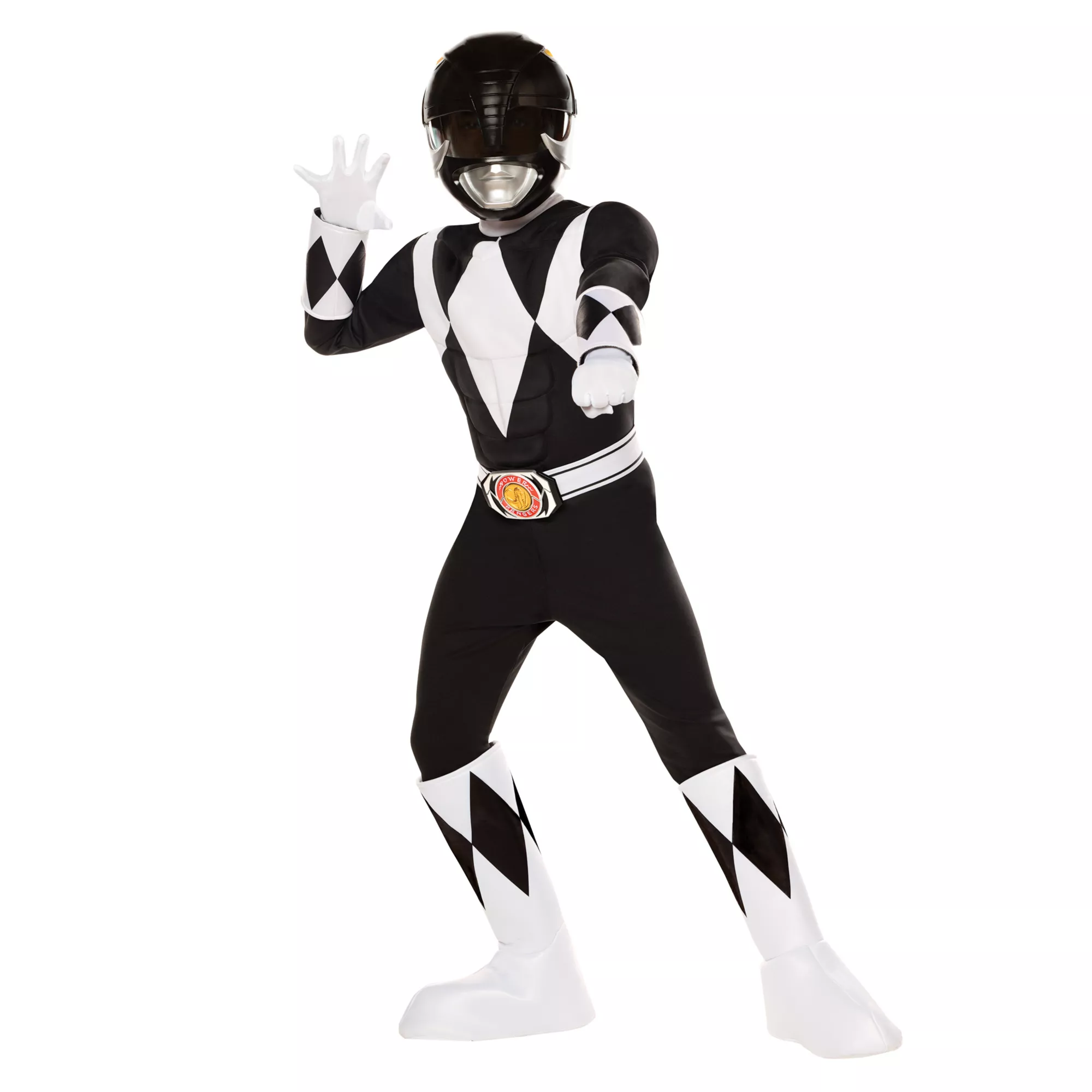 Kids Black Power Ranger Costume - Mighty Morphin Rangers